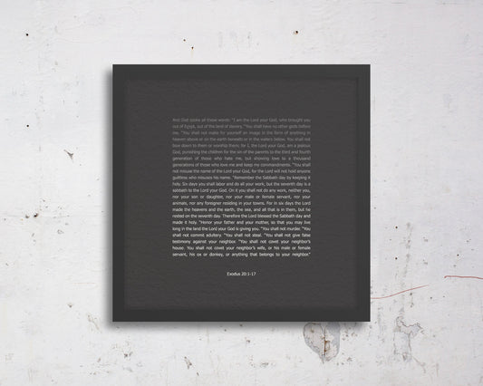 The 10 Commandments Modern Ombre Custom Christian Wall Decor - HoneycombProverbs - Religious Home & Decor - Christian Wall Art