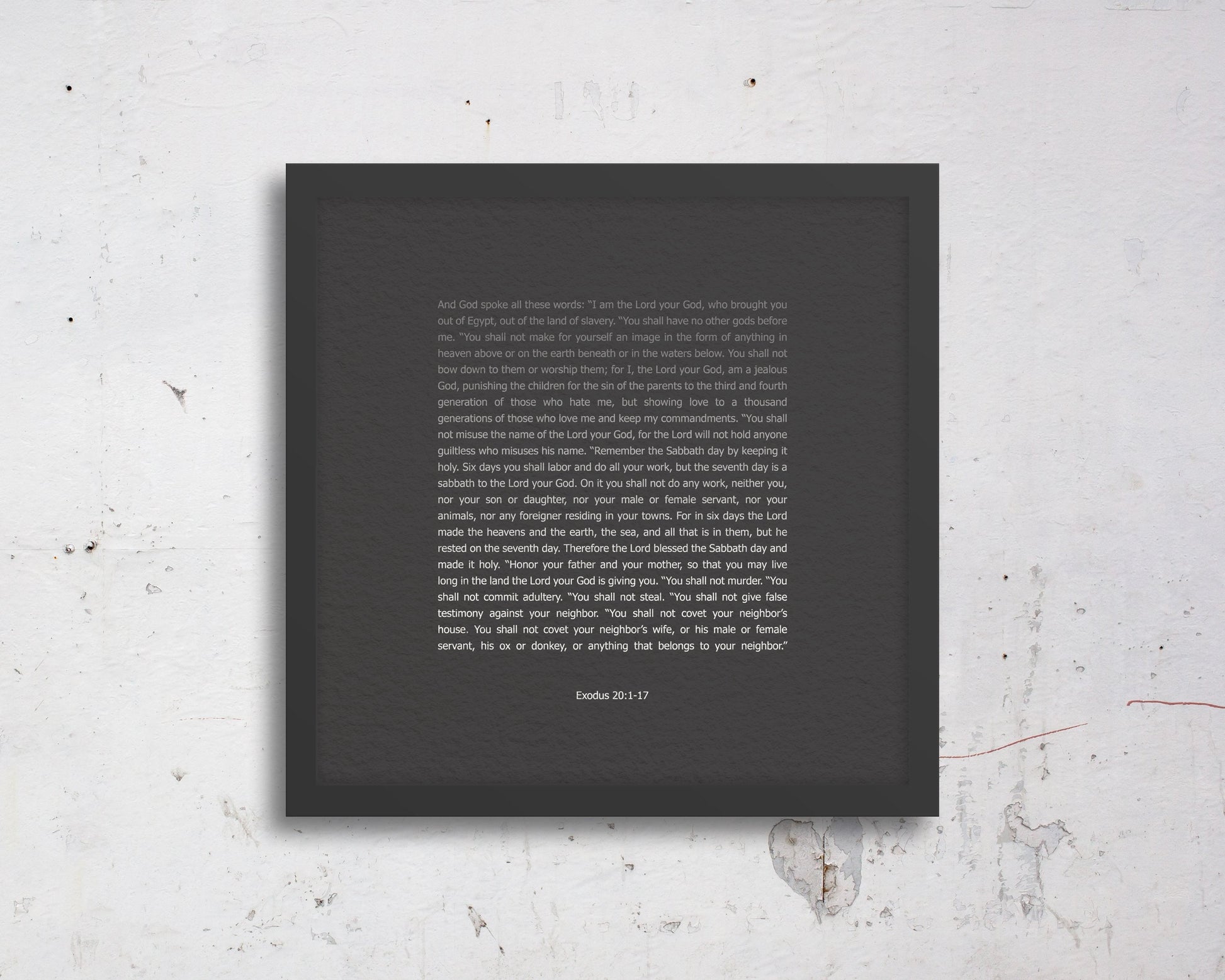 The 10 Commandments Modern Ombre Custom Christian Wall Decor - HoneycombProverbs - Religious Home & Decor - Christian Wall Art