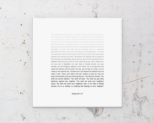 The 10 Commandments Ombre Scripture Art - HoneycombProverbs - Giclée - Christian Wall Art