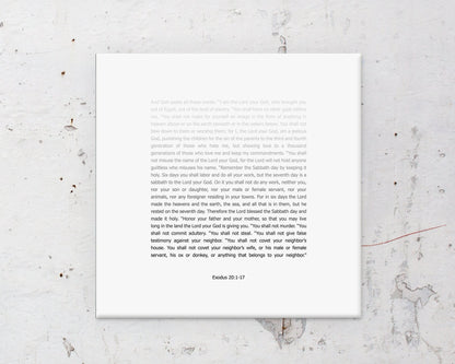 The 10 Commandments Ombre Scripture Art - HoneycombProverbs - Giclée - Christian Wall Art