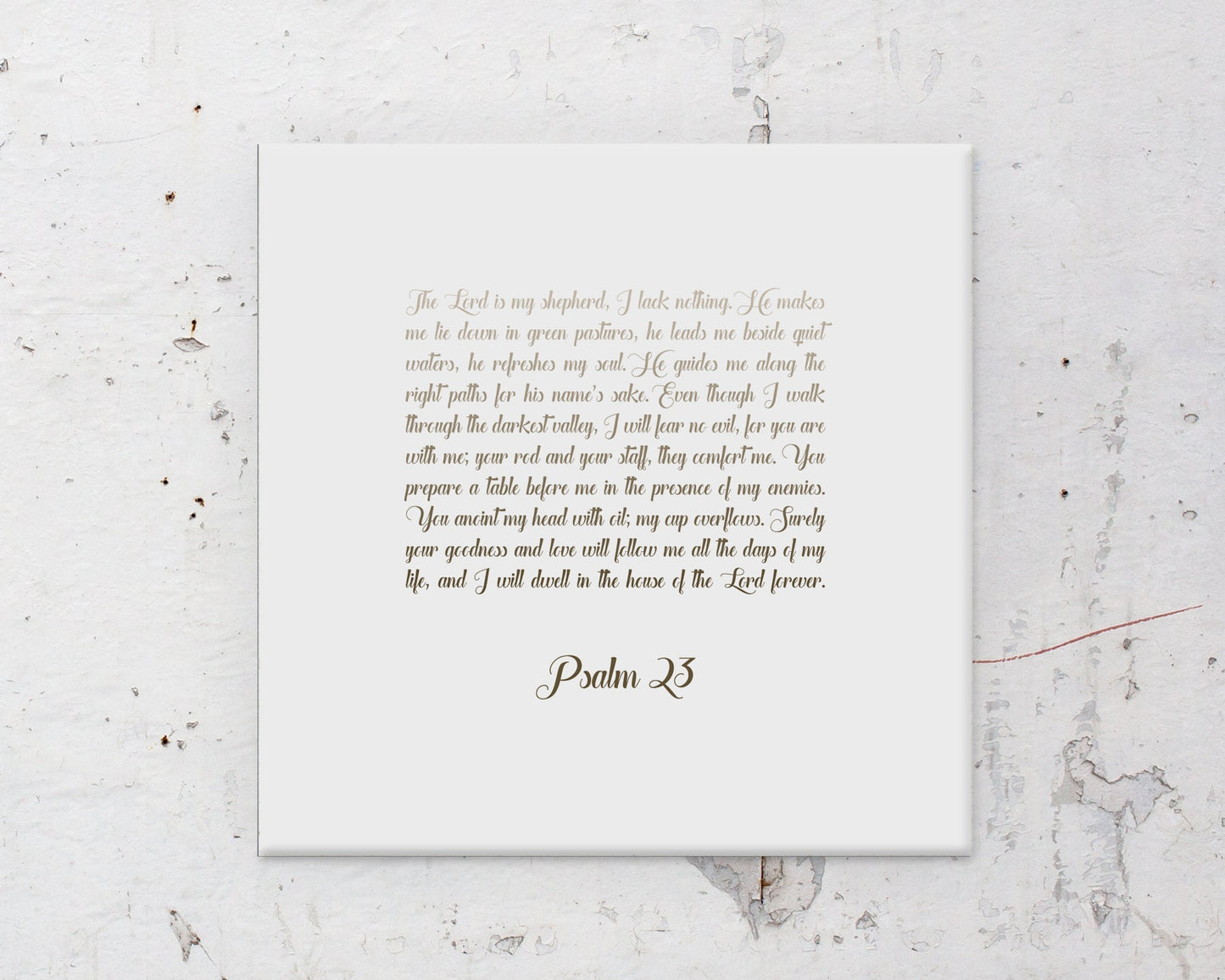 Psalm 23: Ombre Custom Scripture Decor - HoneycombProverbs - Giclée - Christian Wall Art