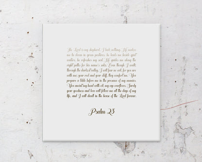 Psalm 23: Ombre Custom Scripture Decor - HoneycombProverbs - Giclée - Christian Wall Art