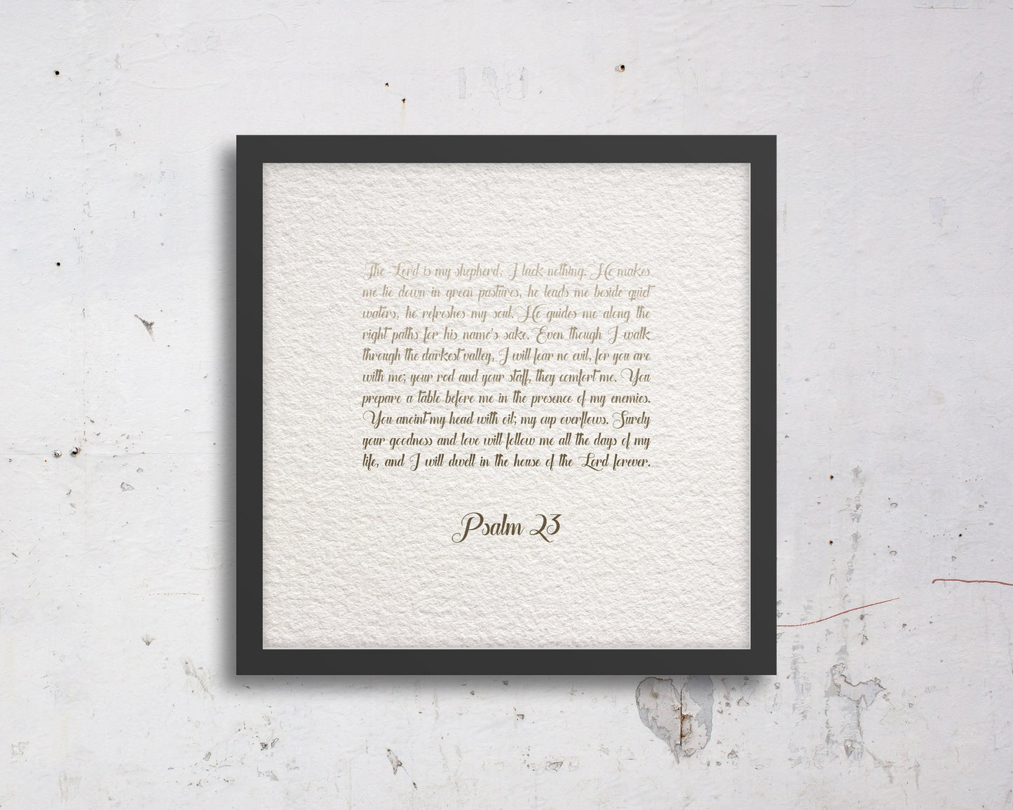 Psalm 23: Ombre Custom Scripture Decor - HoneycombProverbs - Giclée - Christian Wall Art