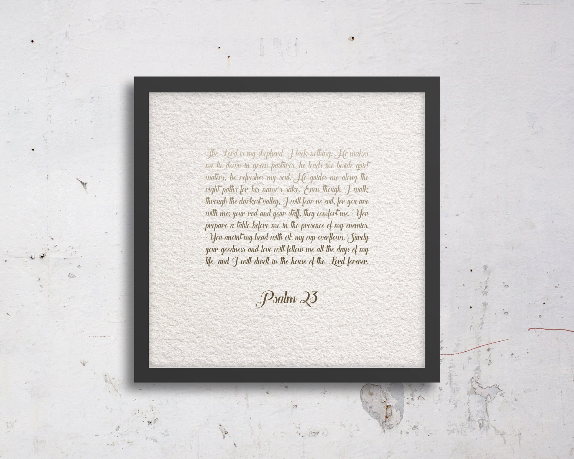 Psalm 23: Ombre Custom Scripture Decor - HoneycombProverbs - Giclée - Christian Wall Art