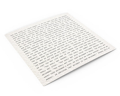 The 10 Commandments Black and White Modern Decor - HoneycombProverbs - Giclée - Christian Wall Art