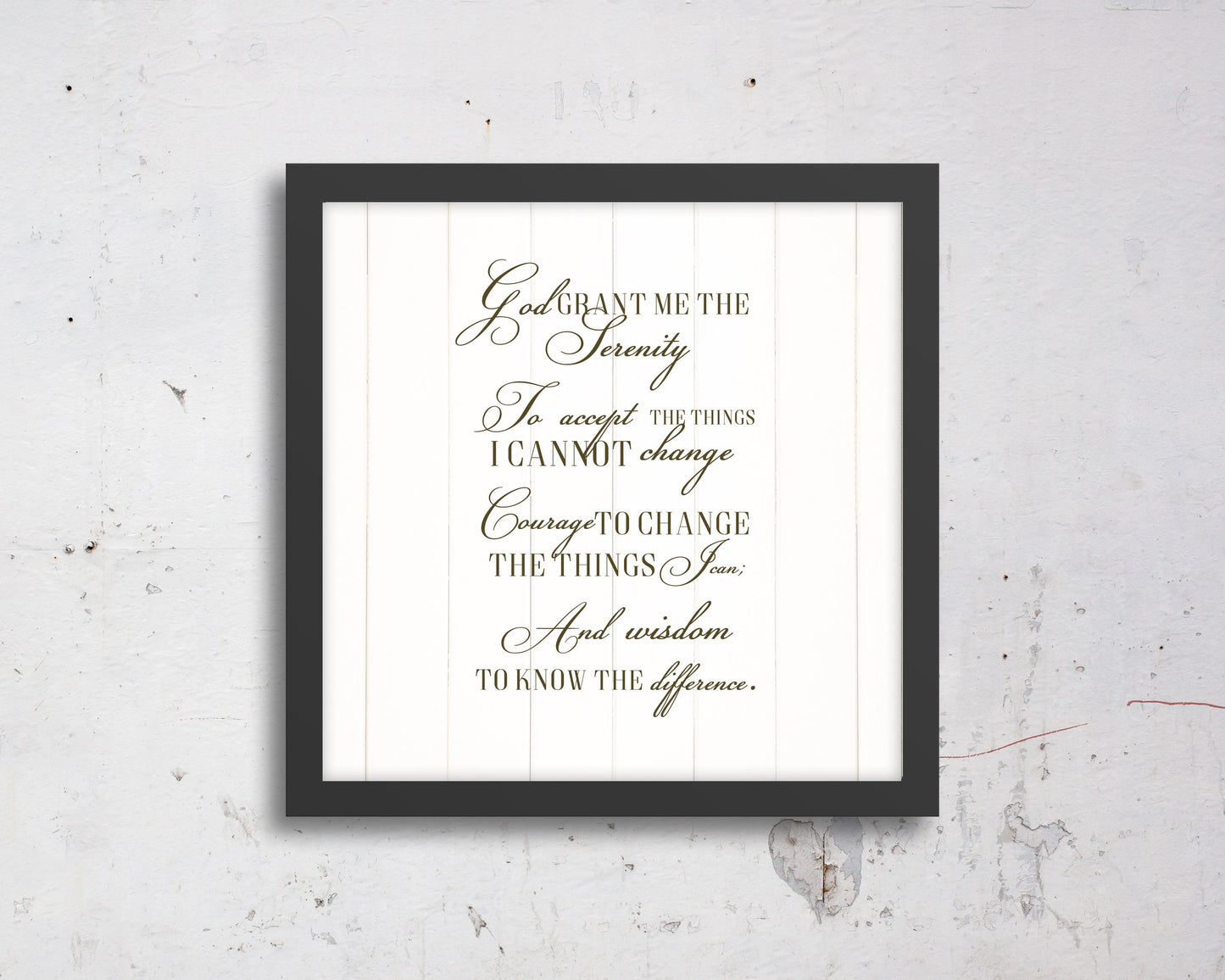 Serenity Prayer Customized Wall Art on Canvas or Framed - HoneycombProverbs - Giclée - Christian Wall Art