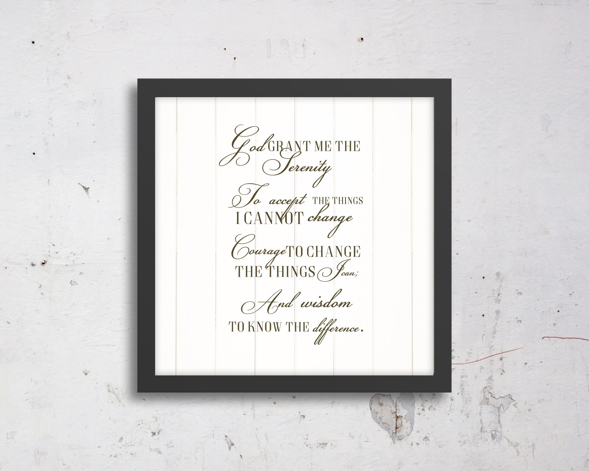 Serenity Prayer Customized Wall Art on Canvas or Framed - HoneycombProverbs - Giclée - Christian Wall Art