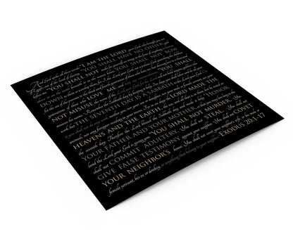 The 10 Commandments or Custom Scripture Wall Decor - HoneycombProverbs - Giclée - Christian Wall Art