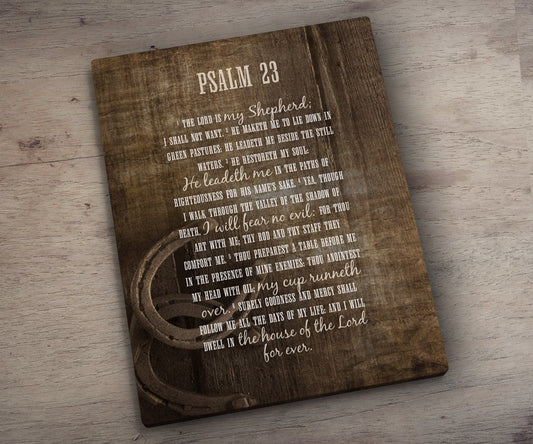 Psalm 23 FarmHouse Canvas - HoneycombProverbs - Giclée - Christian Wall Art