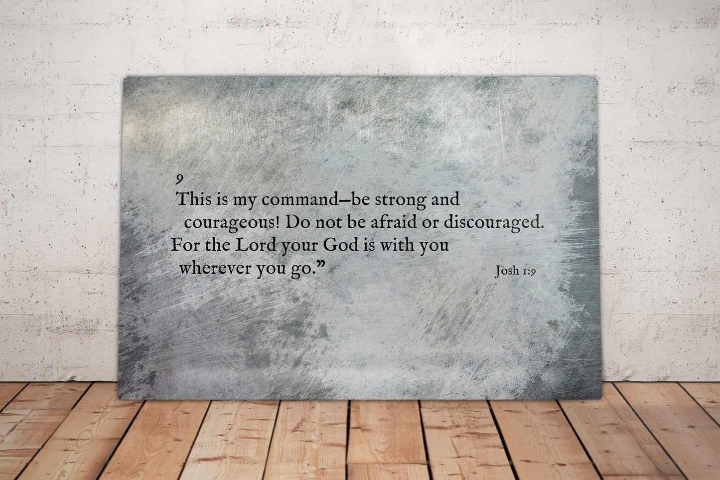Joshua 1:9, Metal Christian Art - HoneycombProverbs - Wall Decor - Christian Wall Art