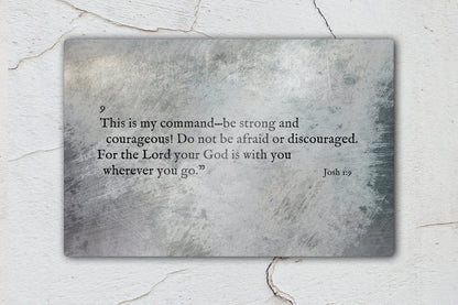 Joshua 1:9, Metal Christian Art - HoneycombProverbs - Wall Decor - Christian Wall Art