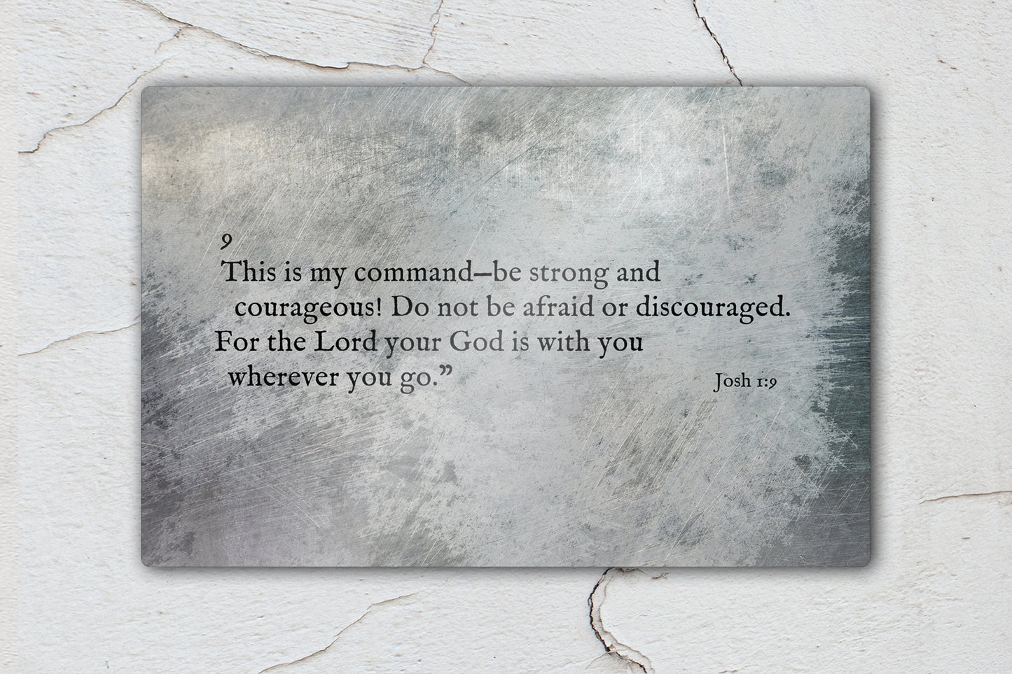 Joshua 1:9, Metal Christian Art - HoneycombProverbs - Wall Decor - Christian Wall Art