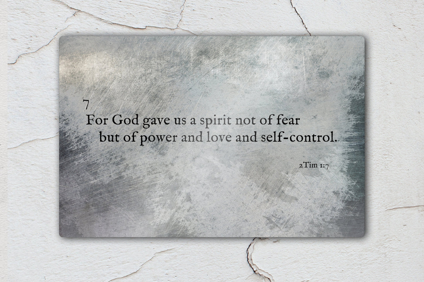 2 Timothy 1:7, Metal Christian Art - HoneycombProverbs - Signs - Christian Wall Art