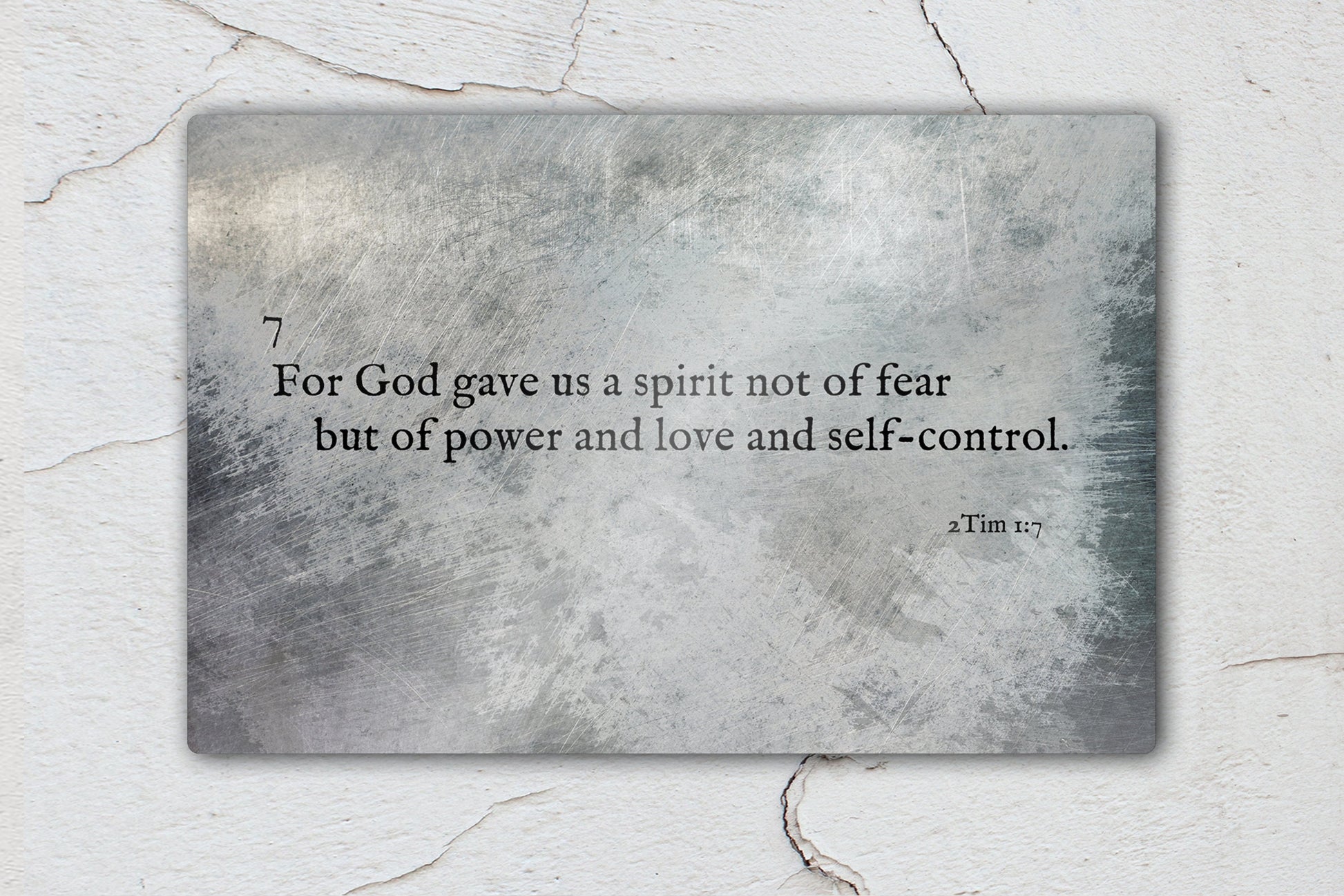 2 Timothy 1:7, Metal Christian Art - HoneycombProverbs - Signs - Christian Wall Art