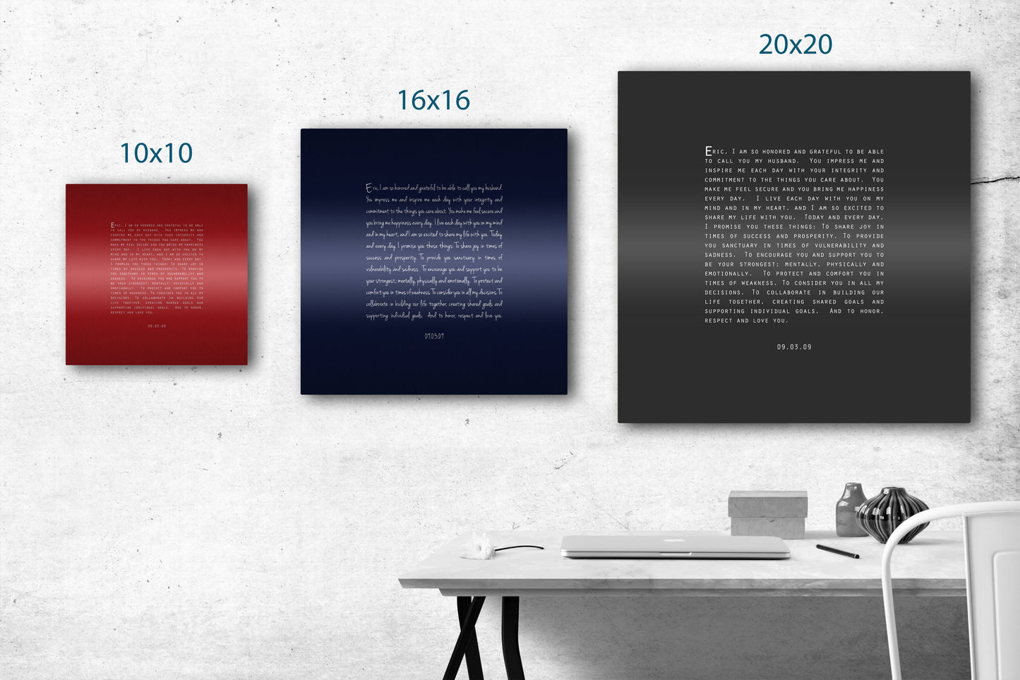 Minimalist Song lyrics on Tin - HoneycombProverbs - Signs - Modern Lyrics Wall Decor