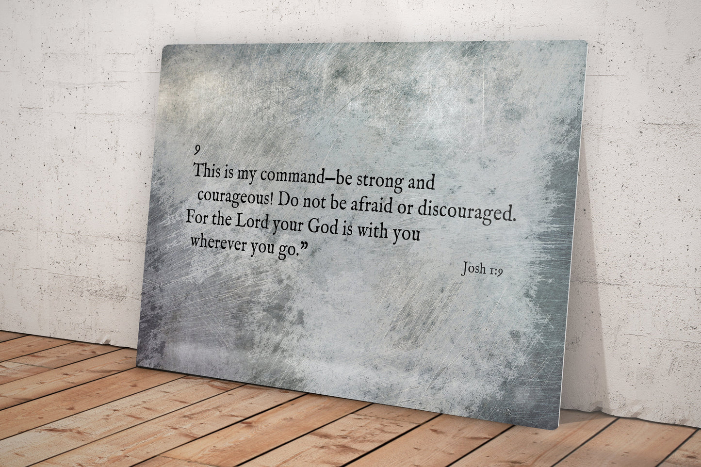 Joshua 1:9, Metal Christian Art - HoneycombProverbs - Wall Decor - Christian Wall Art