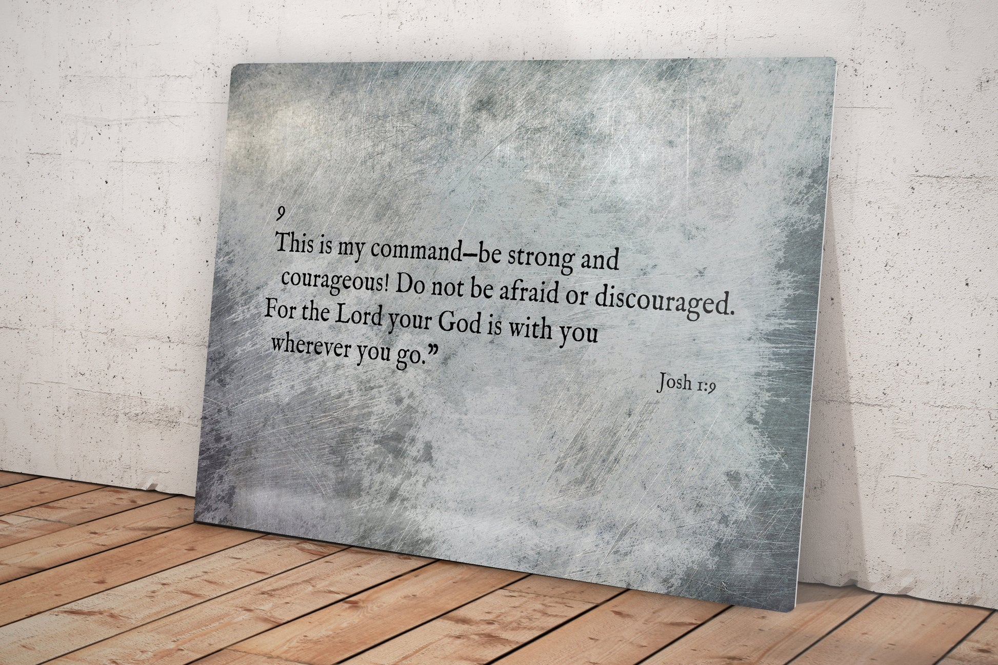 Joshua 1:9, Metal Christian Art - HoneycombProverbs - Wall Decor - Christian Wall Art