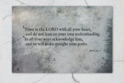 Prov 3:5-6, Metal Scripture Art - HoneycombProverbs - Signs - Christian Wall Art