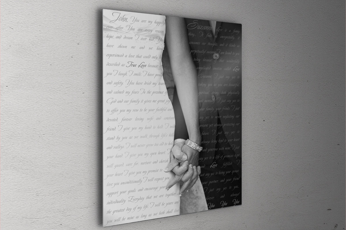 Personalized Metal Photo Print, Photo Tin, Large Metal Portrait, Tenth Wedding Anniversary Gift for Wife - HoneycombProverbs - Signs - Tin and Aluminum Gifts