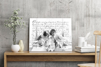 Personalized Metal Photo Print, Photo Tin, Large Metal Portrait, Tenth Wedding Anniversary Gift for Wife - HoneycombProverbs - Signs - Tin and Aluminum Gifts