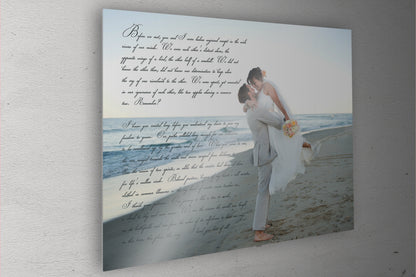 Personalized Metal Photo Print, Photo Tin, Large Metal Portrait, Tenth Wedding Anniversary Gift for Wife - HoneycombProverbs - Signs - Tin and Aluminum Gifts