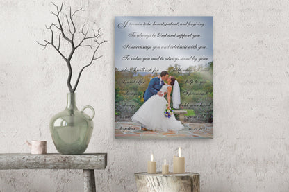 Personalized Metal Photo Print, Photo Tin, Large Metal Portrait, Tenth Wedding Anniversary Gift for Wife - HoneycombProverbs - Signs - Tin and Aluminum Gifts