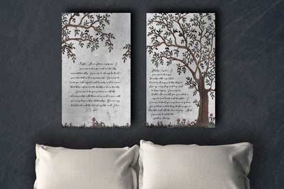 Love Never Fails, Personalized 2 Piece Wedding Gift - HoneycombProverbs - Signs - Tin and Aluminum Gifts