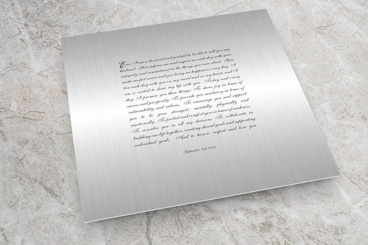 Minimalist Song lyrics on Tin - HoneycombProverbs - Signs - Tin and Aluminum Gifts