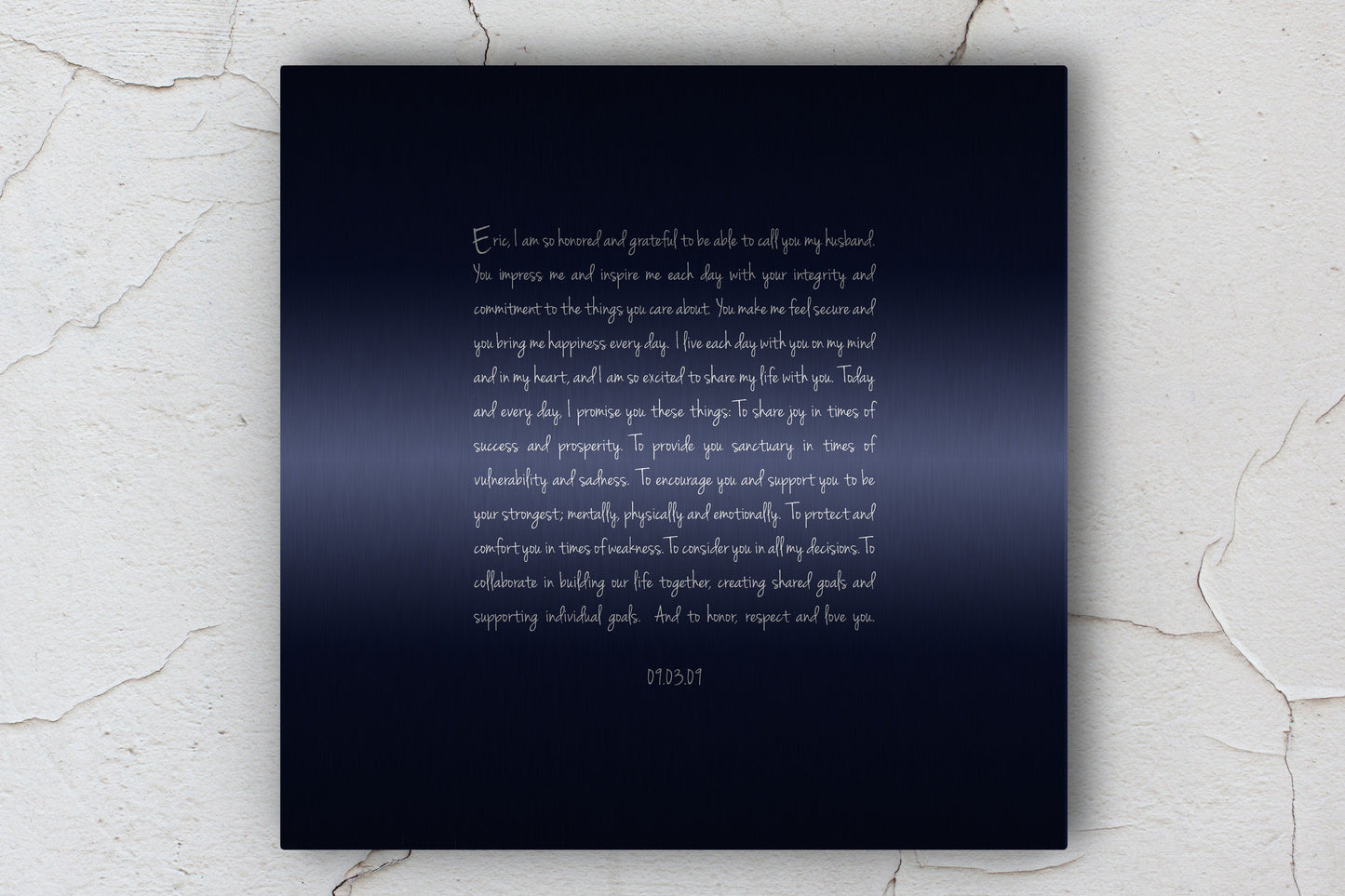 Personalized Tinted Tin Song Lyric Sign - HoneycombProverbs - Signs - Modern Lyrics Wall Decor