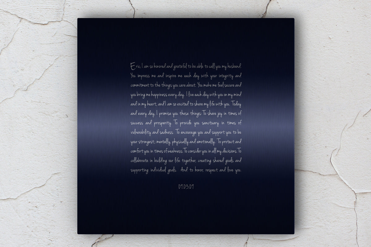 Minimalist Song lyrics on Tin - HoneycombProverbs - Signs - Tin and Aluminum Gifts