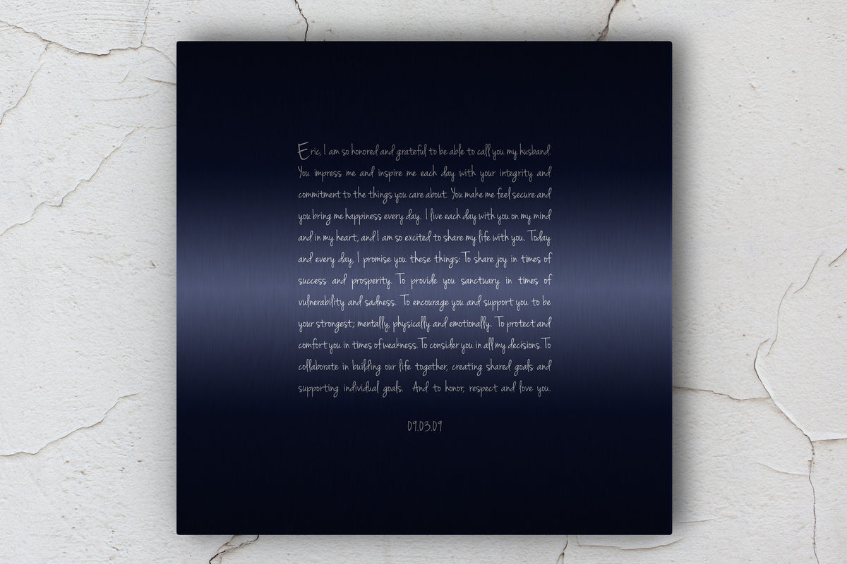 Personalized Tinted Tin Song Lyric Sign - HoneycombProverbs - Signs - Tin and Aluminum Gifts