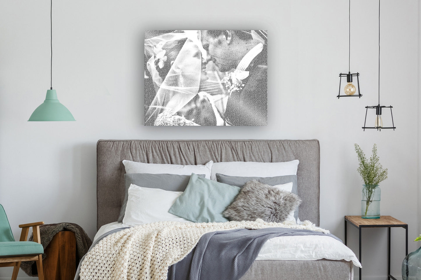 All Words Aluminum Calligram Sign - HoneycombProverbs - Gifts For The Couple - Wedding Vow Wall Art