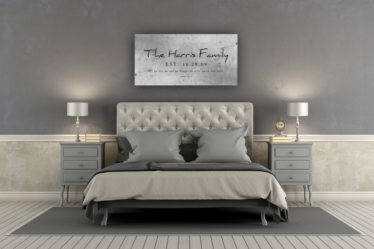 Joshua 24:15 Family Name Sign on Tin - HoneycombProverbs - Signs - Tin and Aluminum Gifts