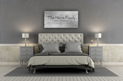 Joshua 24:15 Family Name Sign on Tin - HoneycombProverbs - Signs - Tin and Aluminum Gifts