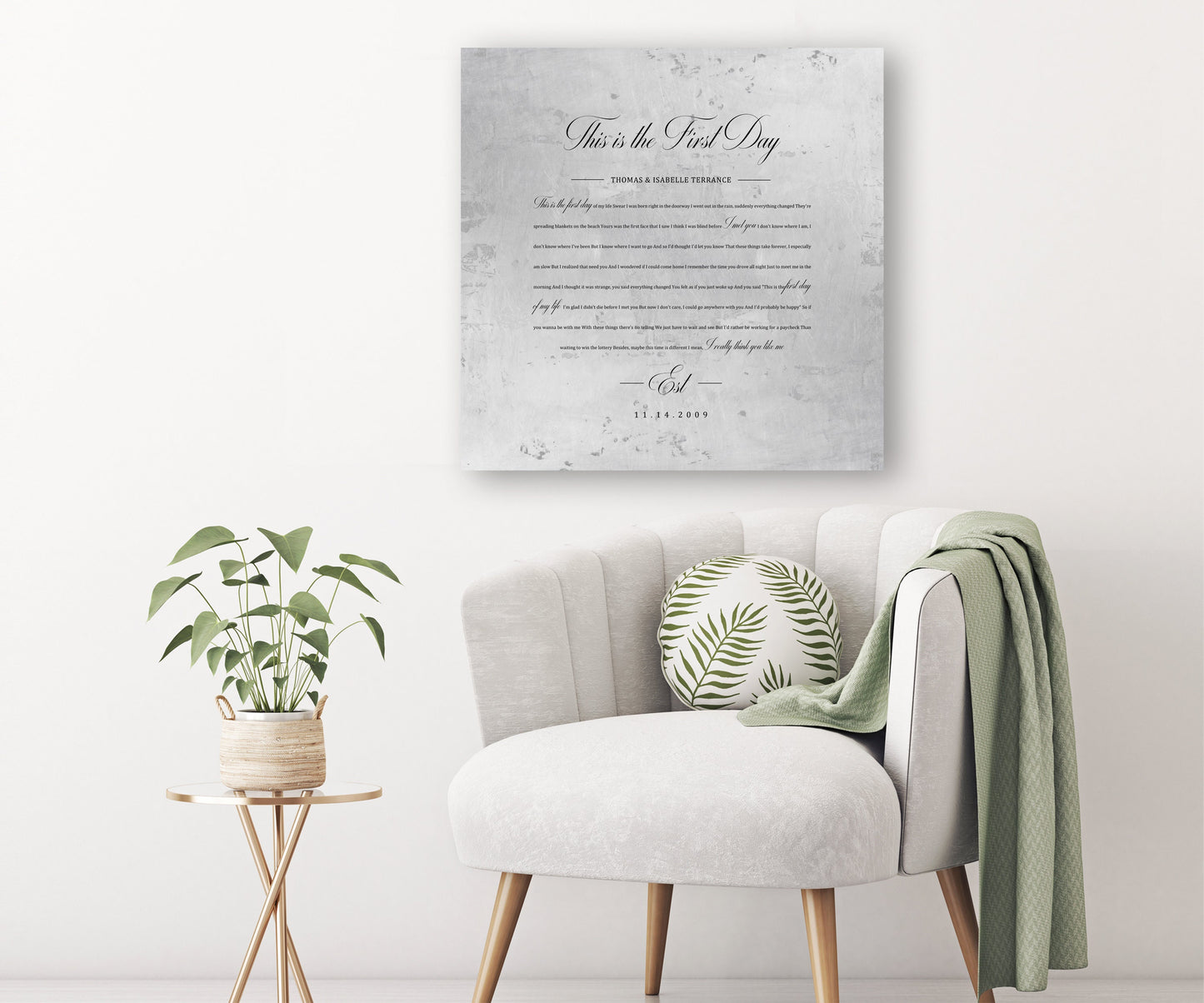 Personalized Wedding Song on Aluminum - HoneycombProverbs - Wall Decor - Tin and Aluminum Gifts