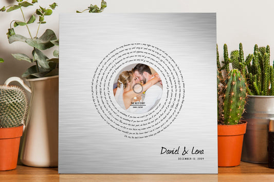 Song Lyric Record on Tin - HoneycombProverbs - Signs - Tin and Aluminum Gifts