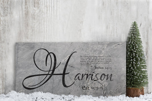 Personalized Family Name Sign on Tin - HoneycombProverbs - Signs - Name Signs Wall Art
