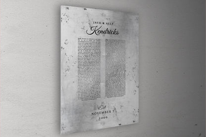 Custom Tin Wedding Vow Decor - HoneycombProverbs - Wall Hangings - Tin and Aluminum Gifts