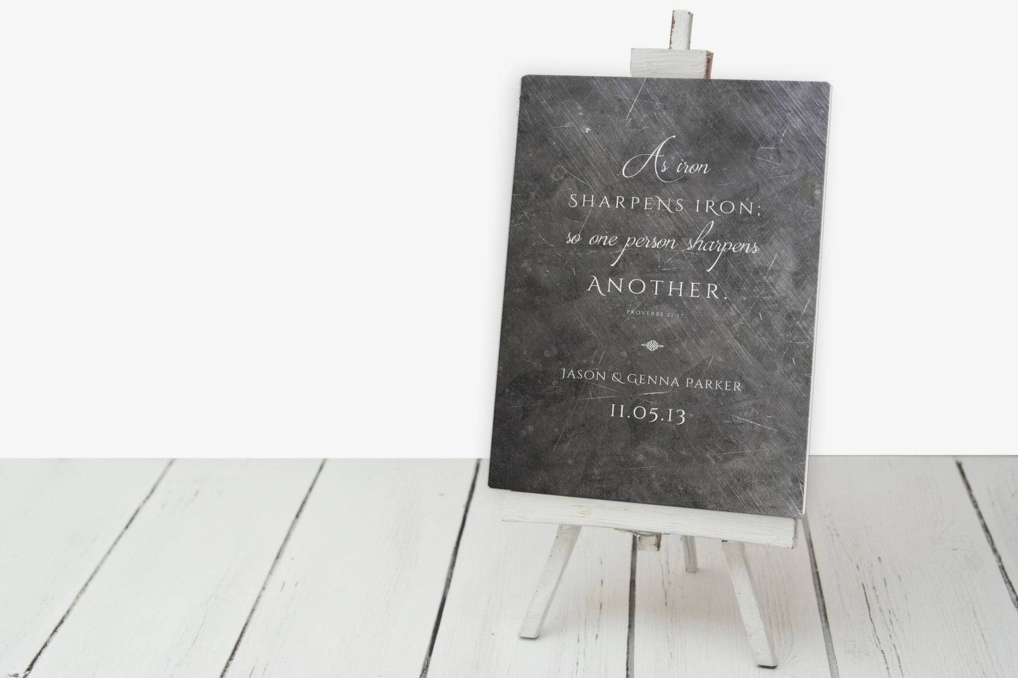 As Iron Sharpens Iron Personalized Gift - HoneycombProverbs - Signs - Christian Wall Art
