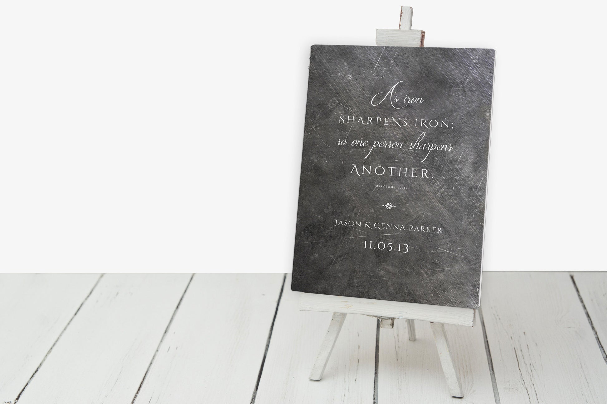 As Iron Sharpens Iron Personalized Gift - HoneycombProverbs - Signs - Christian Wall Art