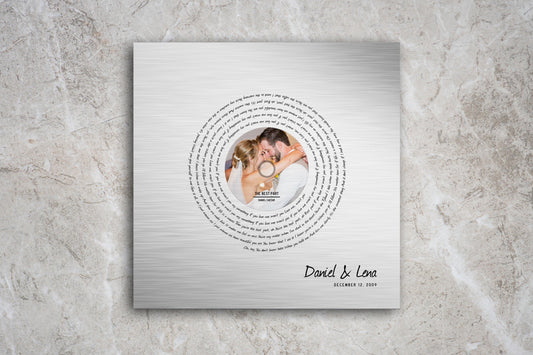 Song Lyric Record on Tin - HoneycombProverbs - Signs - Record Album Lyrics Art