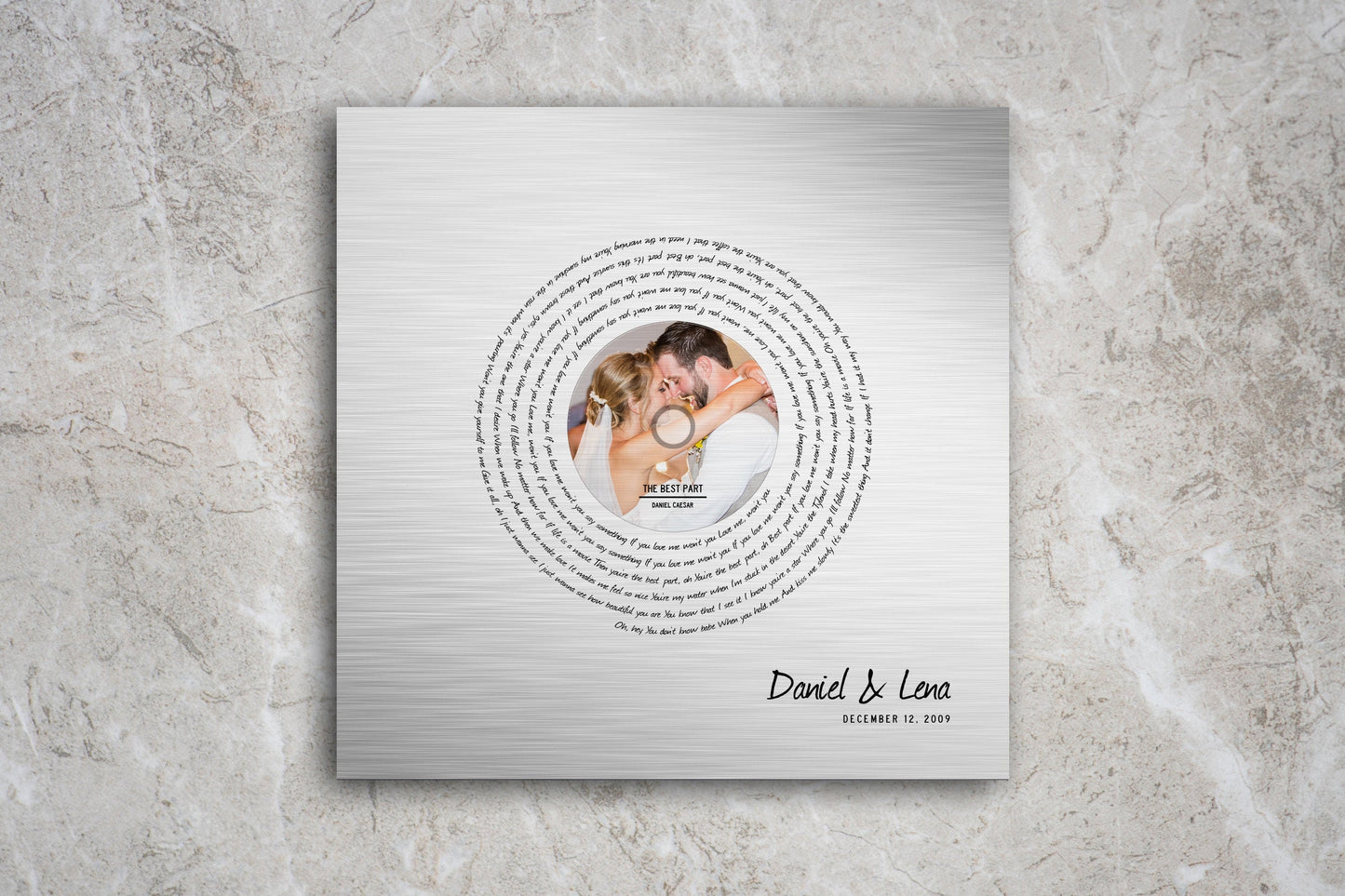 Song Lyric Record on Tin - HoneycombProverbs - Signs - Tin and Aluminum Gifts
