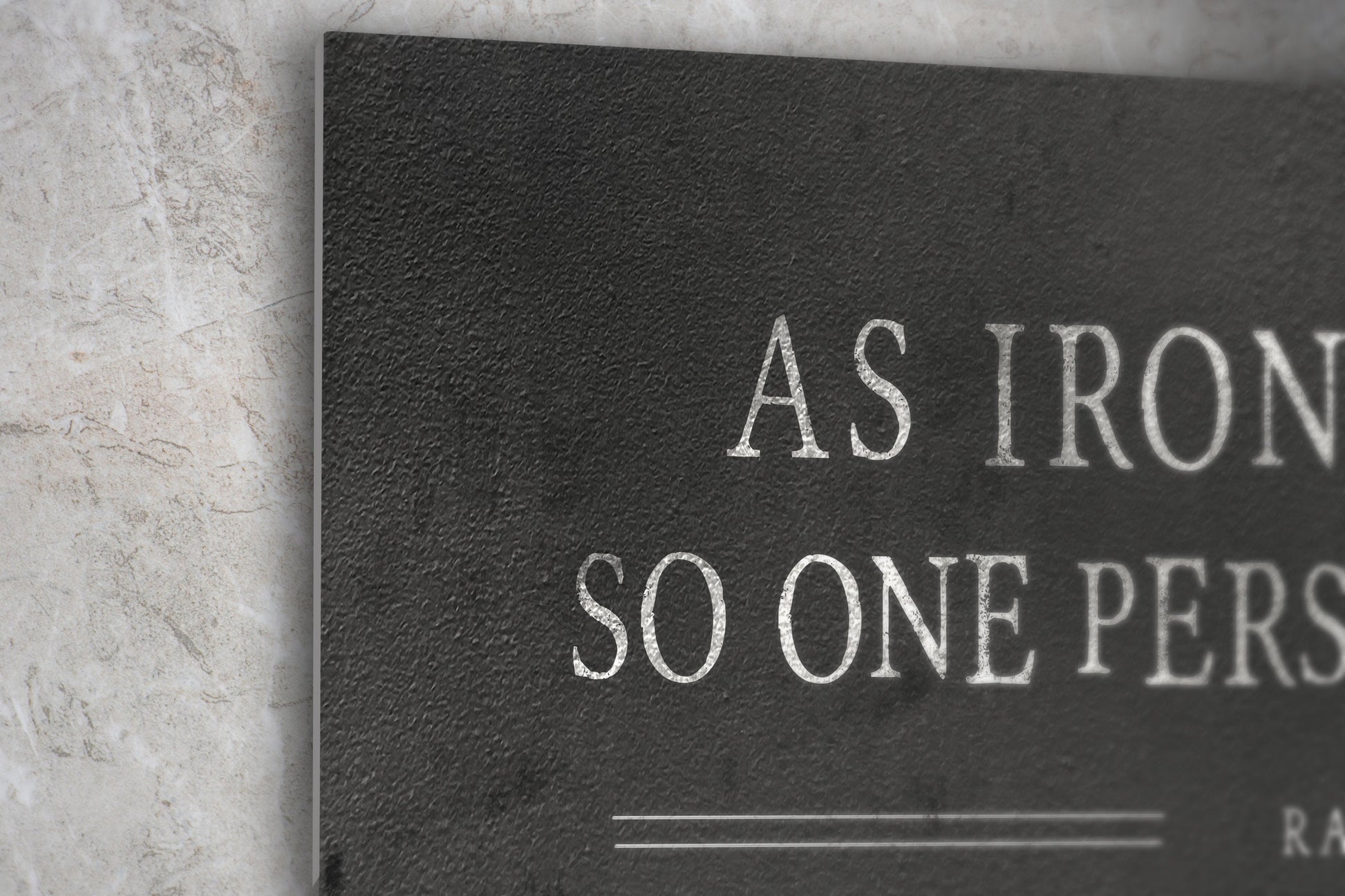 Iron Anniversary Gift, Iron Sharpens Iron Sign - HoneycombProverbs - Signs - Christian Wall Art