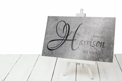 Personalized Family Name Sign on Tin - HoneycombProverbs - Signs - Name Signs Wall Art