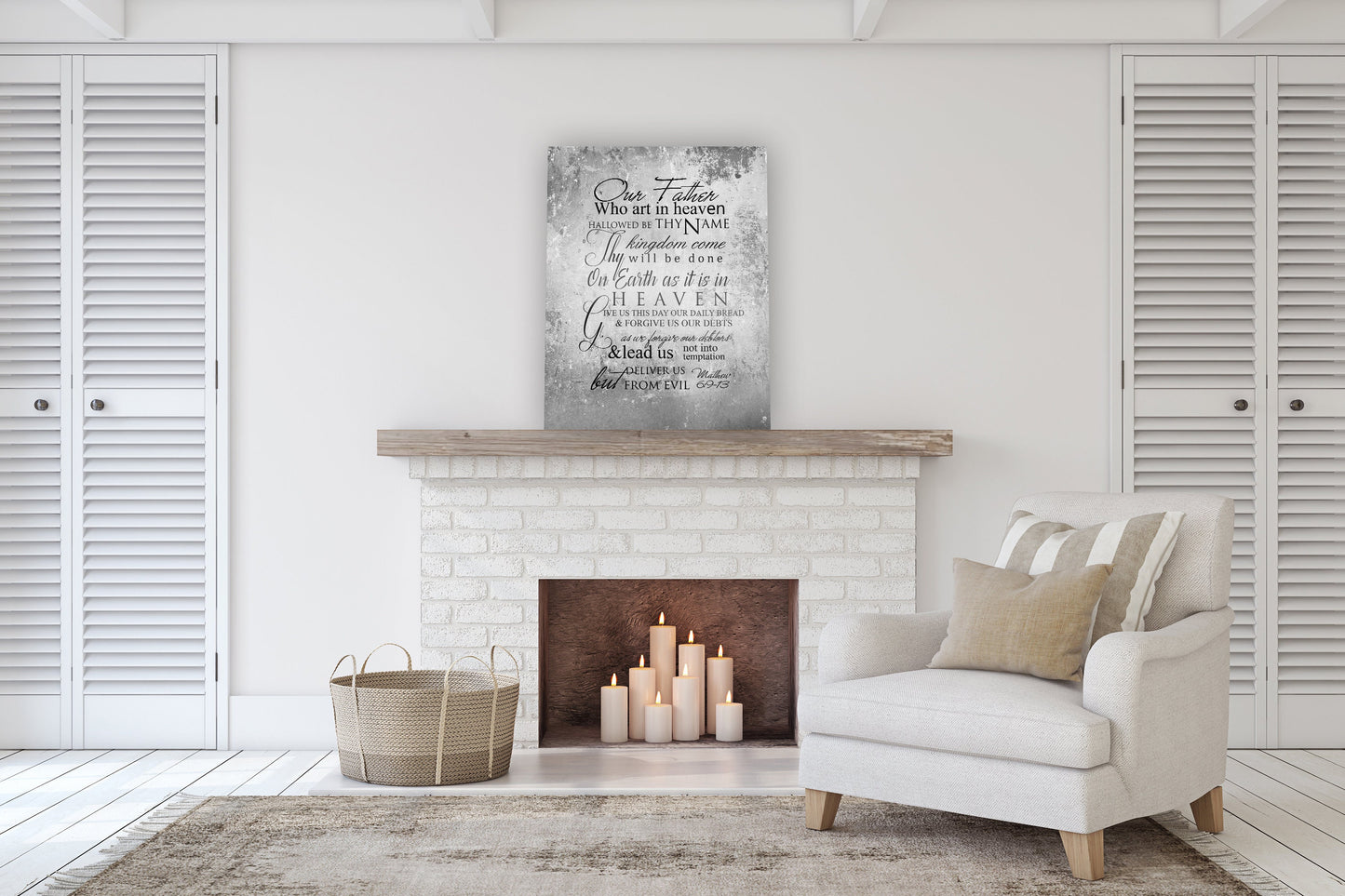 The Lords Prayer Distressed Scripture Sign - HoneycombProverbs - Signs - Christian Wall Art