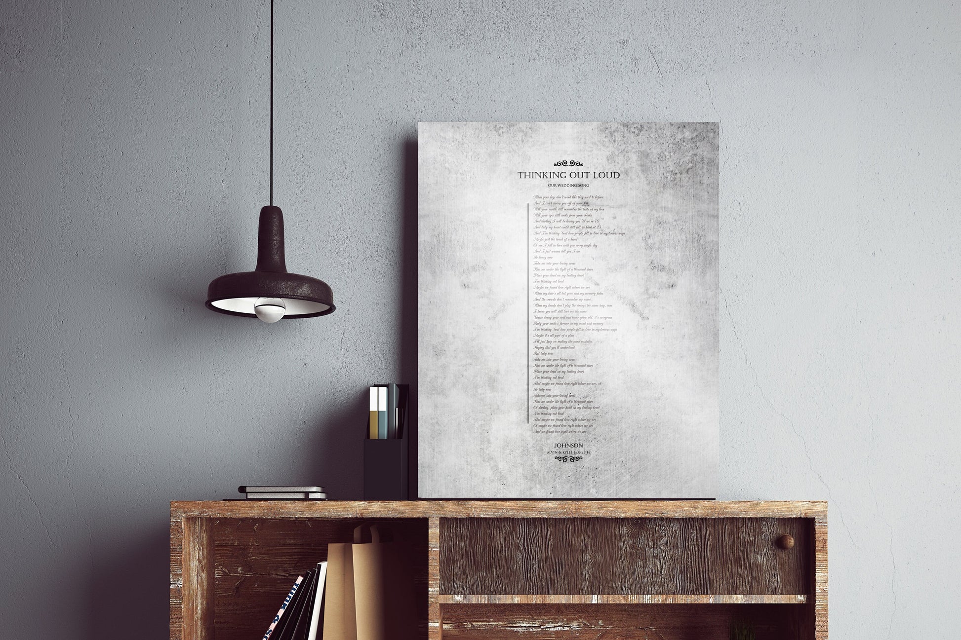 Our Wedding Song, First Dance on Tin - HoneycombProverbs - Gifts For The Couple - Vintage Lyrics Wall Art