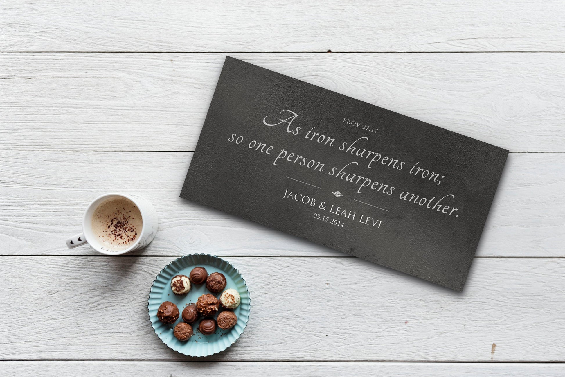 Iron Sharpens Iron Sign, Personalized Anniversary Gift - HoneycombProverbs - Signs - Iron Anniversary Gifts