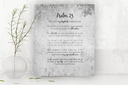 Farmhouse Industrial Psalm 23 Sign - HoneycombProverbs - Signs - Christian Wall Art