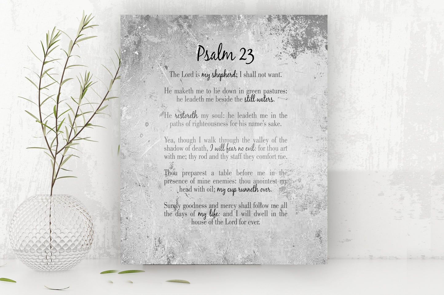 Farmhouse Industrial Psalm 23 Sign - HoneycombProverbs - Signs - Christian Wall Art