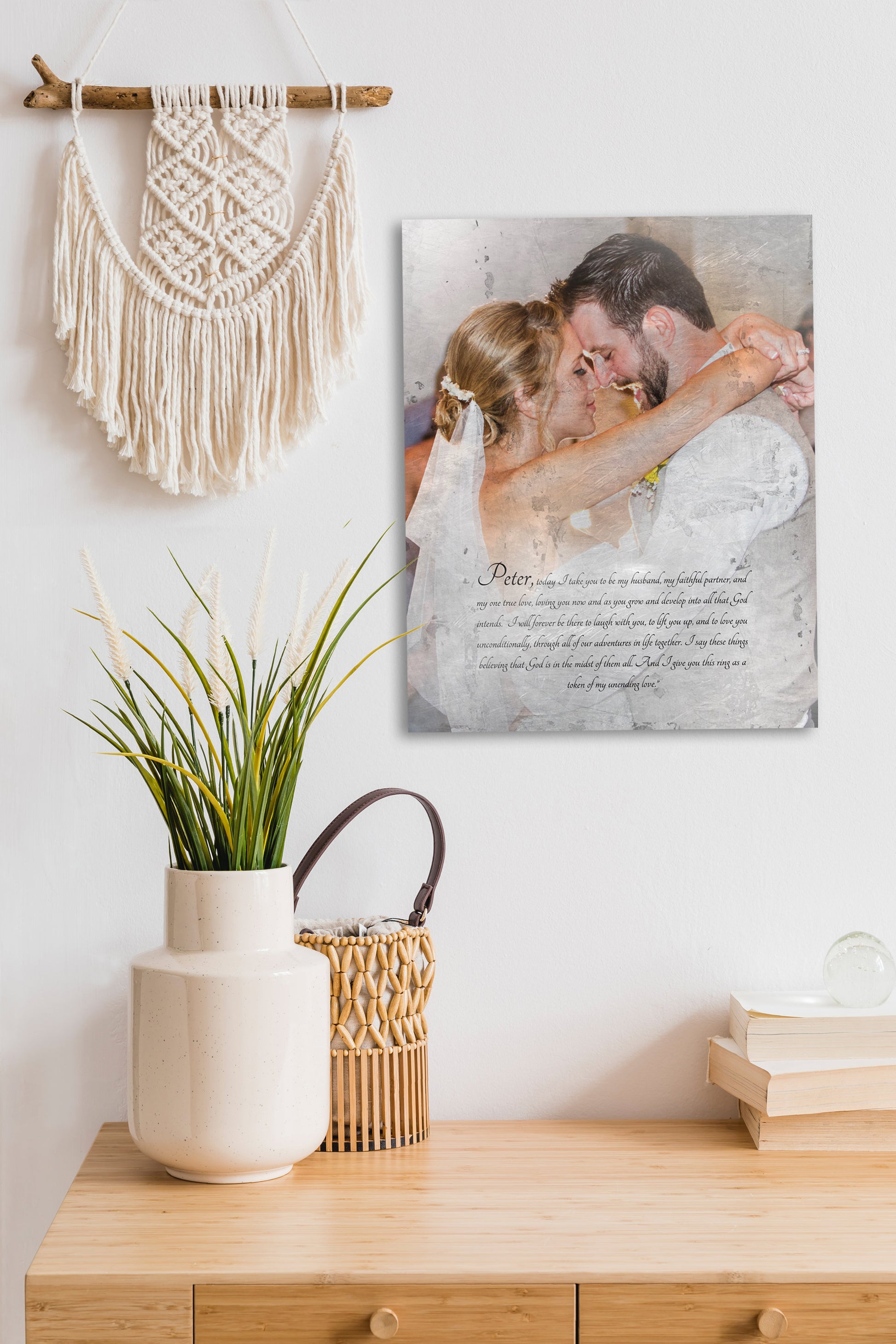 Rustic Tin Photo Gift with Words - HoneycombProverbs - Signs - Tin and Aluminum Gifts